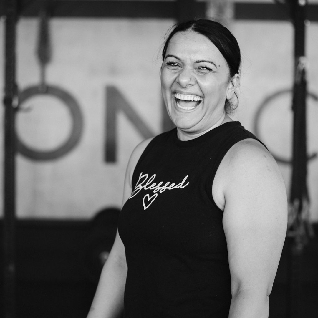 Member laughing at the gym