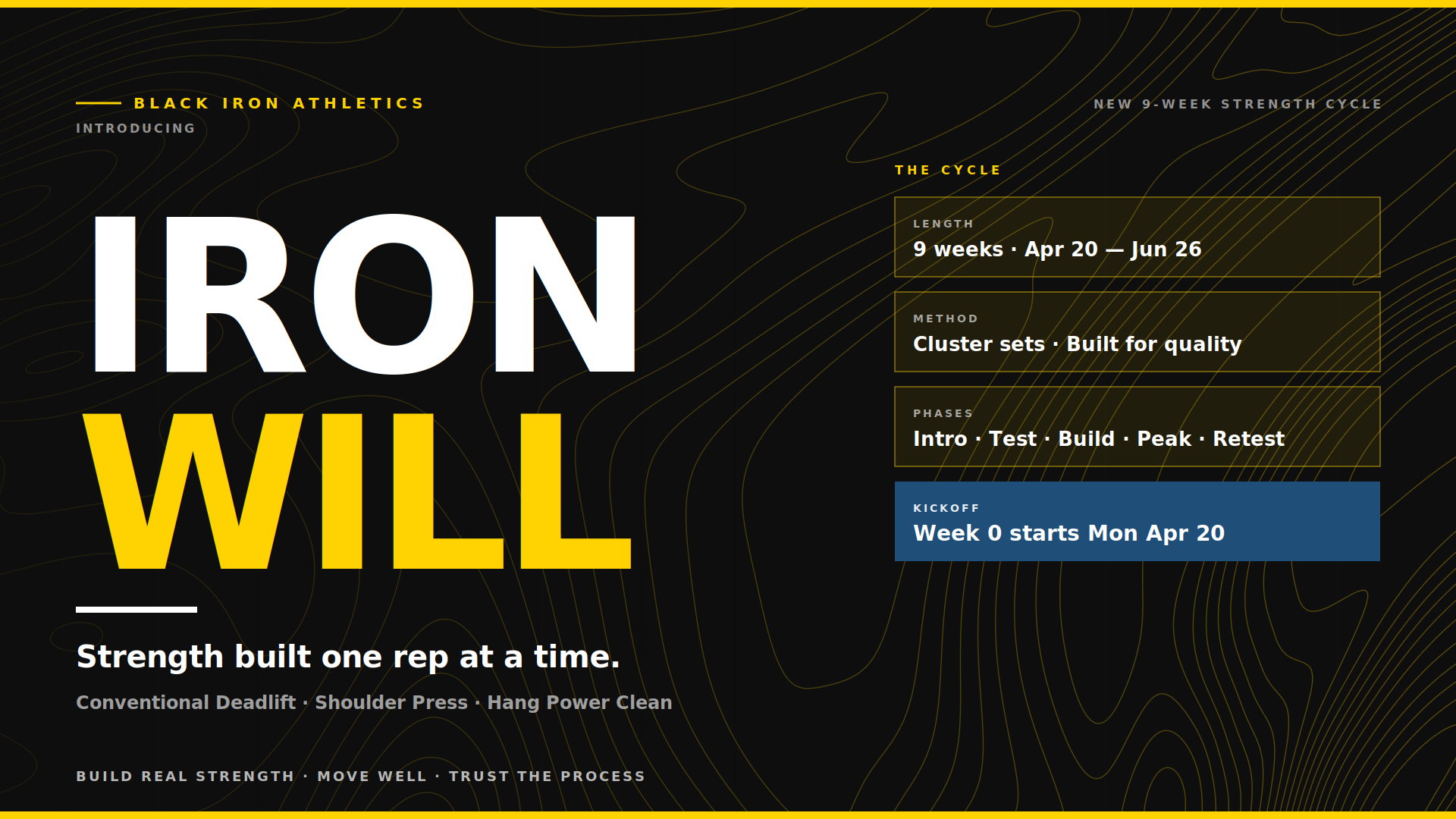 Iron Will - 9 Week Strength Cycle